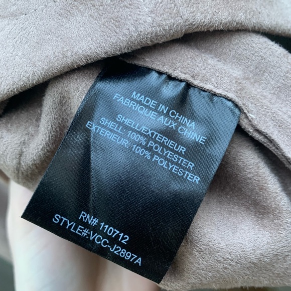 Vigoss faux suede light brown drapey jacket XS - Picture 6 of 7